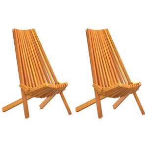 vidaXL Krēsls 2 pcs Brūna 69 x 56 x 84 cm Cietā akācijas koks