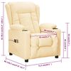 vidaXL elektrisks masāžas krēsls, krēmkrāsas mākslīgā āda