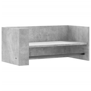 vidaXL sienas plaukts betona pelēks 70,5x35x30,5cm inženierijas koks