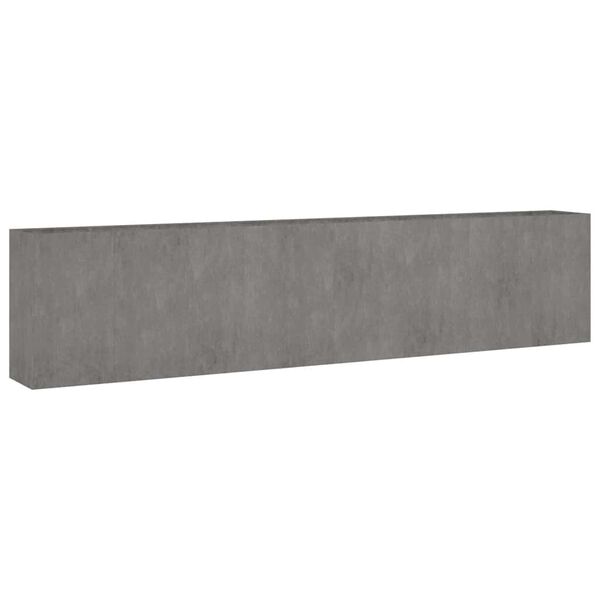 vidaXL augstā dārza puķu kaste, 360x40x80 cm, tērauds ar rūsas efektu