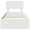 vidaXL Gultas rāmis ar atvilktni Balts 90 x 200 cm Inženierijas koks