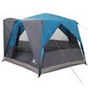 vidaXL Kabinens telts 5 personām Zila un pelēka 333 x 317 x 194 cm