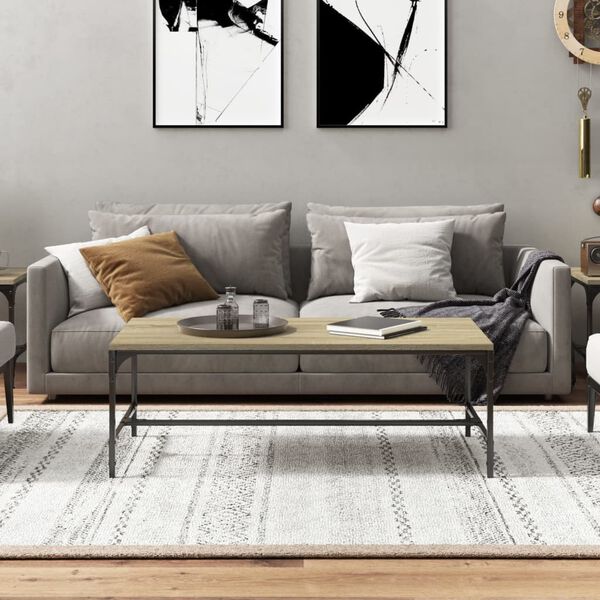 vidaXL kafijas galdiņ&scaron;, ozola krāsa, 80x50x35 cm, inženierijas koks