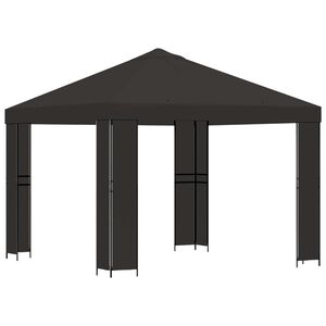 vidaXL Nojume 3 x 3 m Antracīta Poliesters un tērauds 190 gsm