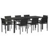 vidaXL Āra mēbeļu komplekts 9 pcs Melns un Anthracite Tekstilēna