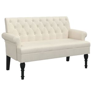 vidaXL sols ar atzveltni, 120x62x75,5 cm, lins