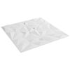 vidaXL Sienas paneļi 24 pcs Balts 50 x 50 cm XPS Putu