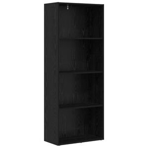 vidaXL Brīvi stāvo&scaron;s grāmatu plaukts 60 x 30 x 151,5 cm Melns ozolkoks
