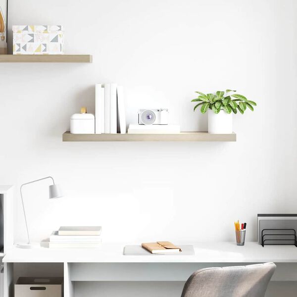 vidaXL sienas plaukts, ozolkoka krāsā, 90x23,5x3,8 cm, MDF