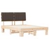 vidaXL Gultas rāmis ar polsterētu galvas balstu Pelēkbrūna