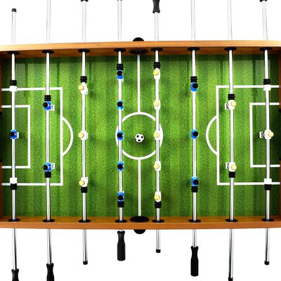 vidaXL galda futbols, 140x74,5x87,5 cm, 60 kg, tērauds, brūns, melns