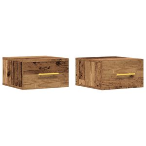 vidaXL Nakts skapītis 2 pcs Vecs koks 35 x 35 x 20 cm