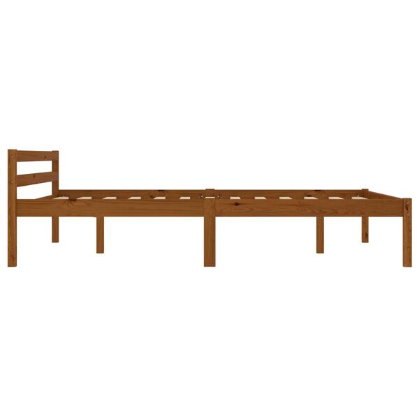 vidaXL gultas rāmis, medus brūns, priedes masīvkoks, 140x200 cm