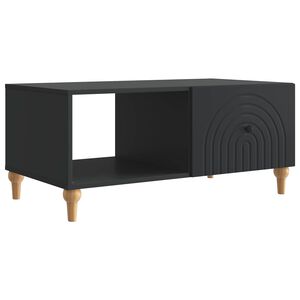 vidaXL Kafijas galdiņ&scaron; Melns 90 x 50 x 40 cm Inženierijas koks