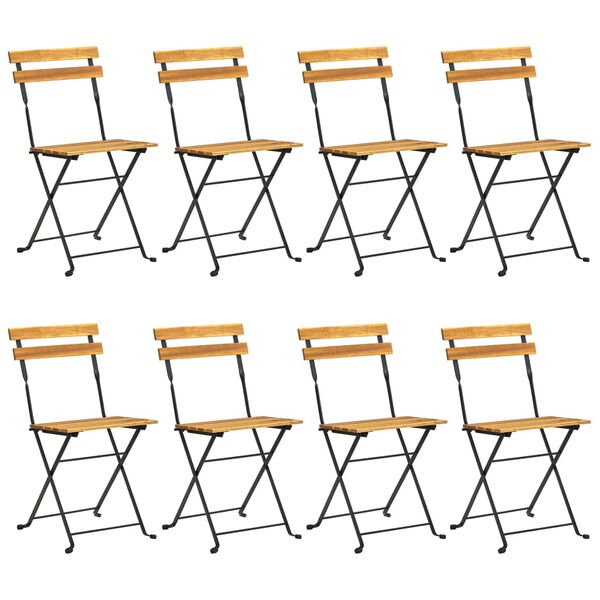 vidaXL 9-daļīgs dārza mēbeļu komplekts, saliekams, akācijas masīvkoks