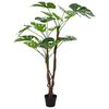 vidaXL Mākslīgā Monstera augs Zaļa 70 x 16 x 130 cm Audums un koks