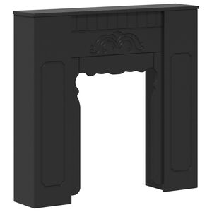 vidaXL Kamīna rāmis Melns 93 x 20 x 89 cm Inženierijas koks