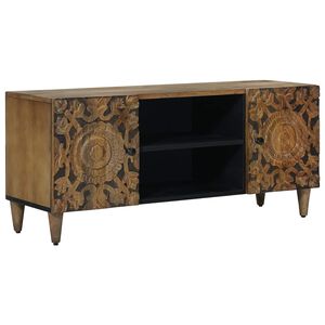 vidaXL Televizora skapī&scaron;a Brūna 105 x 33,5 x 46 cm Cieta mango koksne