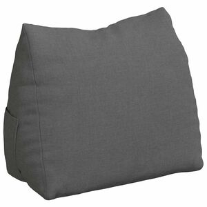 vidaXL Atpakaļ spilvens Tum&scaron;i pelēks 45 x 20 x 35 cm audums