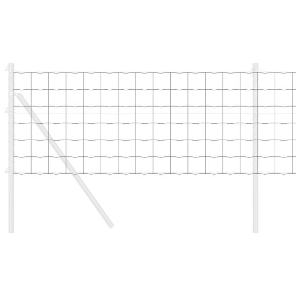 vidaXL Eiropas žogs Pelēka 0,6 x 50 m PVC pārklāts dzelzs