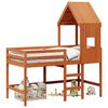 vidaXL Bēniņu gultas rāmis Vaska Brūns 90 x 190 cm Masīvs priedes koks