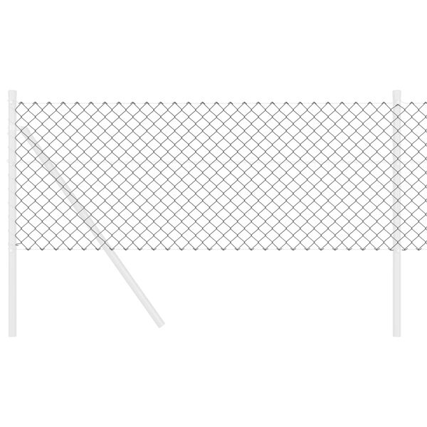 vidaXL Saitņu žogs Pelēka 25 x 0,6 m Tērauds