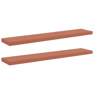 vidaXL Sienas plaukts 2 gab. Sarkana 120 x 23,5 x 3,8 cm