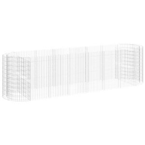 vidaXL gabions, augstā puķu kaste, cinkota dzelzs, 400x100x100 cm