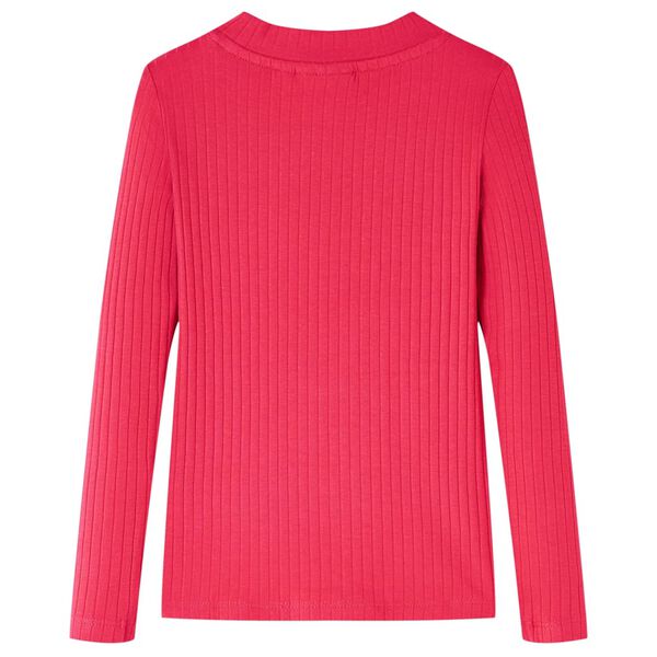 Bērnu krekls ar garām piedurknēm, koši rozā, 116