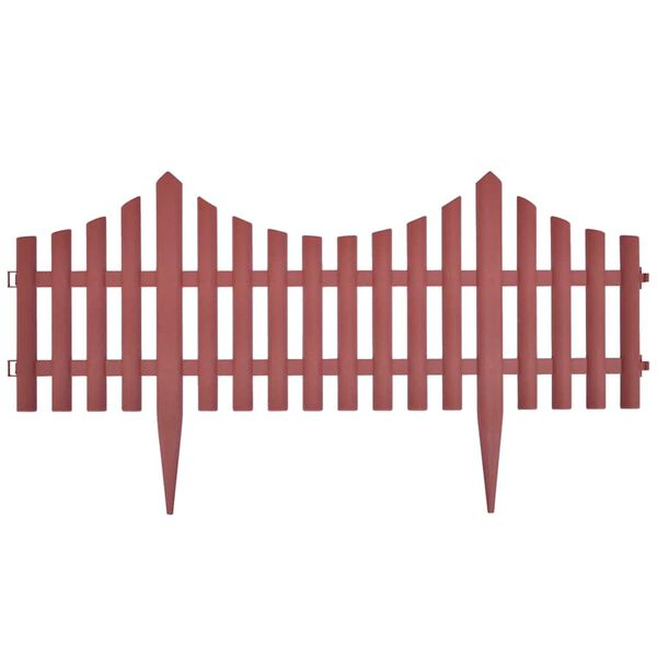 vidaXL zāliena sadalītāji, 17 gab., 10 m, brūni