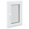 vidaXL Pagraba logs RISOR 50 x 75 cm PVC un stikls Balts