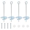 vidaXL Zemes enkurs 4 gab. &Oslash;10 x 30 cm Cinkots metāls Sudraba