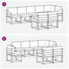 vidaXL Āra dīvānu komplekts ar spilvenu 8 pcs Dabīgs un gai&scaron;i pelēks