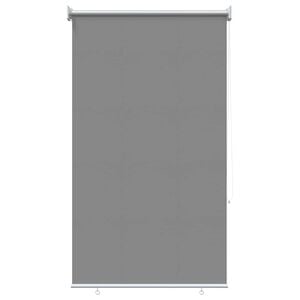 vidaXL Āra Rullo Žalūzija UV Aizsardzībai Gai&scaron;i pelēka 60 x 230 cm