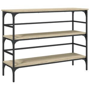 vidaXL konsoles galdiņ&scaron;, koka krāsa, 100x32x75 cm, inženierijas koks