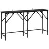 vidaXL Konsoles galds Melns ozolkoks 140 x 29 x 75 cm