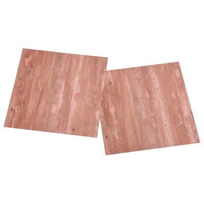 vidaXL grīdas flīzes, 55 gab., pašlīmējošas, 5,11 m², PVC, sarkanas