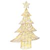 vidaXL Ziemassvētku eglīte 120 LED Silti balta 120,5 cm PET