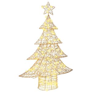 vidaXL Ziemassvētku eglīte su 120 LED Silti balta 120,5 cm PET