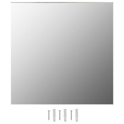 vidaXL sienas spogulis, 60x60 cm, kvadrāta forma, stikls