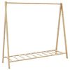 vidaXL drēbju pakaramais ar plauktiem, 106x34x102 cm, bambuss
