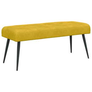 vidaXL Sols ar pogām Dzeltena 110 x 40 x 46 cm Samts