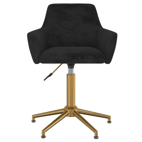 vidaXL grozāmi virtuves krēsli, 4 gab., melns samts