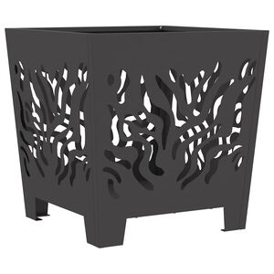 vidaXL Uguns bedre Melna 40 x 40 x 40 cm Novecināts tērauds