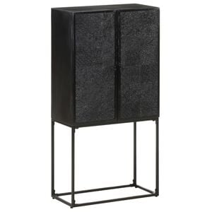 vidaXL kumode, melna, 60x30x120 cm, akācijas un mango masīvkoks