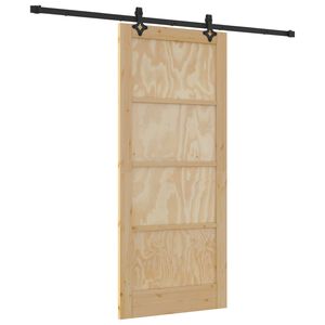 vidaXL Slīdo&scaron;ās durvis ORKDAL 86 x 198,5 cm Priedes masīvkoks Dabiska