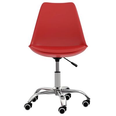 vidaXL virtuves krēsli, 2 gab., sarkana mākslīgā āda