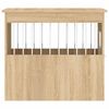 vidaXL suņu būris, ozolkoka krāsa, 55x75x65 cm, inženierijas koks