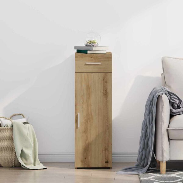 vidaXL Puse ar atvilktni Artisānā ozols 30 x 42,5 x 93 cm