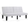 vidaXL divvietīgs dīvāns, balta mākslīgā āda